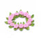 10 PK Small Mini Satin Ribbon Rose Buds Flowers Leaves Embellishment 1.5cm UK by Accessories Attic (Baby Pink)