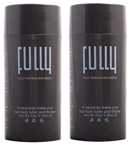 2 x Fully Haarfasern 23g - Haarverdichter Streuhaar Haarverdichtung Schütthaare, Farbton:Dunkelblond (Dark Blonde)