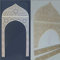 Orientalisches Tor Marokko - Wandbild ornamentiertes Holzpanel