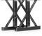 mina concept 24-2 Tischkufen Stahl Industry Design – X-I-Form – Außenmaße 68 x 72 cm - Profil 80 x 80 mm – 2 Stück