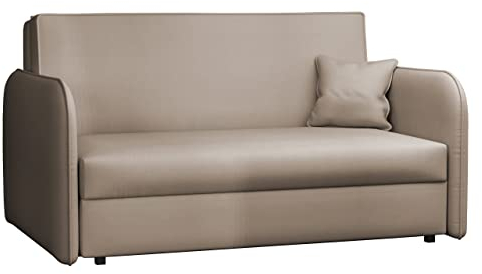 Mirjan24 Sofa Viva Loft III mit Schlaffunktion, 3 Sitzer Polstersofa mit Bettkasten inkl. Kissen, Sofagarnitur, Bettsofa, Schlafsofa, Wohnlandschaft, Farbauswahl (Mono 232)