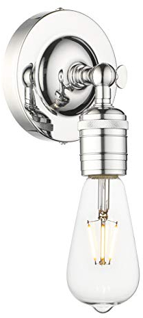 Phansthy Loft-Wandlampe Vintage Industrie Wandleuchte Wandbeleuchtung Schicke schlichte Wandleuchte Industrial Style (Chrome Farbe)