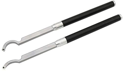 2pcs Wood Turning Hollowing Tools Holder Rotating Chisel Woodworking Lathe Hand Tool Lathe Chisels for CNC Lathe Carpenter