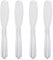 minkissy 4pcs Cosmetic Spatula Plastic Facemask Stirring Stick Makeup Scoop Facial Beauty Spoon Eye Cream Massager Applicator for Mixing Sampling Transparent