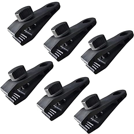 Cisixin 6 Stück Planenhalter Clips, Zelte Clips Feste Zeltklammer Multifunktionale Zeltclips Winddichte Markisen Clips für Camping, Garten, Planen, Schattentuch