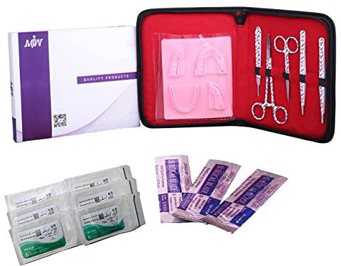 Kit de sutura de odontología e implantes en Dientes de Goma Blanda, Color Rosa, Modelo de sutura de periodontitis y Modelo de sutura de Dientes y encías, para Uso de práctica y Entrenamiento