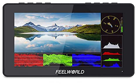 FEELWORLD F5 Pro V4 6 pollici Touch Screen DSLR Camera Field Monitor con LUT 3D, IPS FHD 1920x1152 con F970 Installare e Power Kit di Trasmissione Wireless Esterna + Luce LED