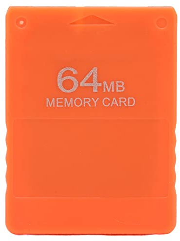 64MB Memory Card,For PS2 High Speed Efficient Game Memory Card,Supports FMCB1.966 and All Games,Compatible with all versions of for PS2.(orange)