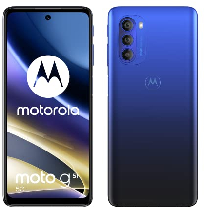 Motorola G51 Smartphone debloqué 5G 64GB Bleu Indigo Version FR