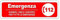 NEW CARTELLO SEGNALETICO UNI - Numero unico europeo per tutte le emergenze 112 - Adesivo Extra Resistente, Pannello in Forex, Pannello In Alluminio (ADESIVO 30X12 CM)