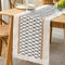 LOMOHOO Macrame Table Runner Cotton and Burlap Rustic Farmhouse Table Runner for Bohemian,Kitchen Dining TableMakramee Tischläufer 72‘’ Beige Boho Tischläufer mit Quasten Handgewebte Baumwolle und Sackleinen-Spleißen-Tischläufer rustikaler Bauernhaus-Tischläufer für Bohemian Küchen (12x108inch, A)