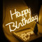 Looklight Happy Birthday Leuchtreklame warmweißes LED-Neonlicht für Wanddekoration Buchstabe Neonlicht für Zuhause Bar Geburtstag Party Dekoration Freunde Kinder Liebhaber Geschenk mit USB