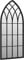 vidaXL Garden Mirror Black Iron 70x30 cm - Outdoor Wall Hanging Reflective Decor