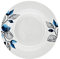 AMBITION Suppenteller Blue Flower Durchmesser 23 cm Porzellanteller Essteller Pastateller Porzellan weiß blau schwarz