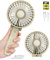 TriPole Foldable Battery USB Desk Fan - 3-Speed, 180°Adjustable Portable Fan, Indoor, Outdoor - Beige
