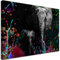 Feeby Wandbilder XXL Elefant Abstrakt Tiere 120x80 cm Leinwandbild 1-teilig Kunst Bilder Schlafzimmer Deko Wohnzimmer Flur Schwarz Aquarell Farbflecken bunt