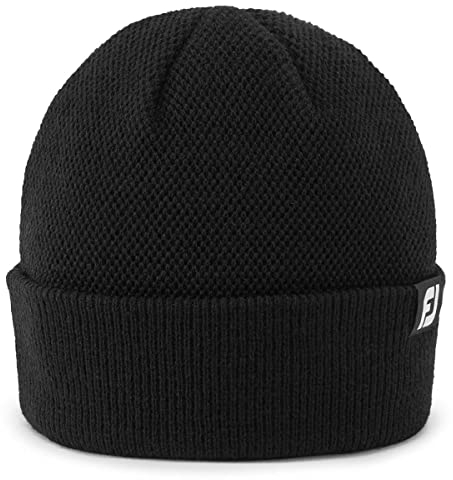 Footjoy Mesh Stretch Comfort Fleece Earband Mütze Thermal Hat, Schwarz , Einheitsgröße