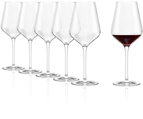 Stölzle Lausitz Symphony Rotweinglas Rotweinkelch 570 ml, 6er-Set | Rotweingläser und Rotweinkelche für Rotwein und volle Aromaentfaltung, aus Kristallglas, stoßfest & spülmaschinengeeignet