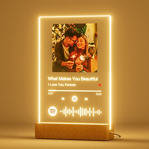 DPDP Placa de Spotify Personalizada -Placa Spotify Personalizada con Música, Regalo original para cumplaños, San Valentín, Hombres, Mujeres, Parejas, Aniversarios, Navidad