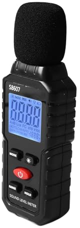 Digitales Schallpegelmessgerät, Tragbares SPL-Messgerät, 30 DB Bis 130 DB -Daten, /MIN-Geräuschmessung, Datenhaltung, SPL-Messgerät für Klassenzimmer, Laute Nachbarn, Büro,