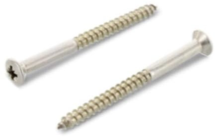 Lot de 60 vis à bois - 3 x 25 - En acier inoxydable A2/V2A - À tête fraisée cruciforme - Pozidrive - DIN 7995