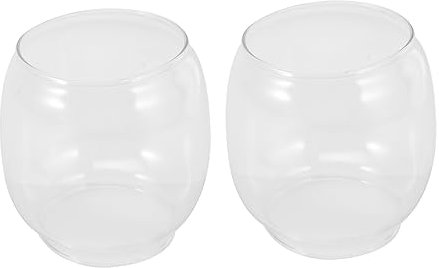 TOPBATHY 2pcs Kerosene Lampshade Chimney Lamp Globe Wicks for Candlemaking Hurricane Lamp Outdoor Lamp Protector Sleeve Protectors Oil Lamp Kerosene Supplies Old Fashioned Decorate Glass