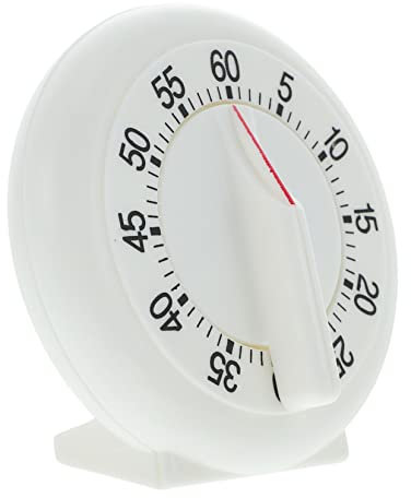 Mikinona Große Runde Timer-Uhr Manueller Kochtimer Aufziehtimer Zum Backen Braten Dämpfen Einfach Zu Bedienender Timer für Die Küche