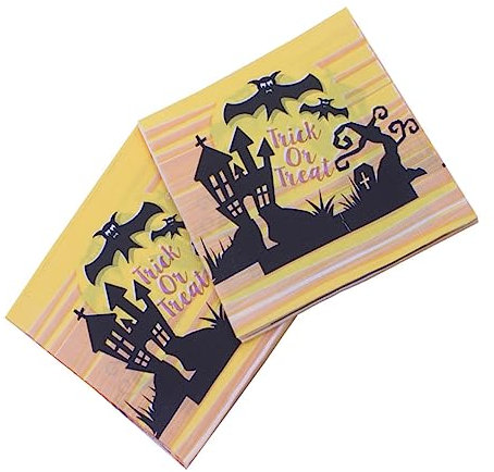 KOMBIUDA 20er-pack Halloween-fledermaus-papiertücher Einweg-papierservietten Dekorative Servietten Für Party Karneval Festival