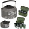 Lfs Quick Boil Kettle 1.1 Litre Carp Fishing Camping + NGT Brew Tea Coffe sugar (Black Handle)