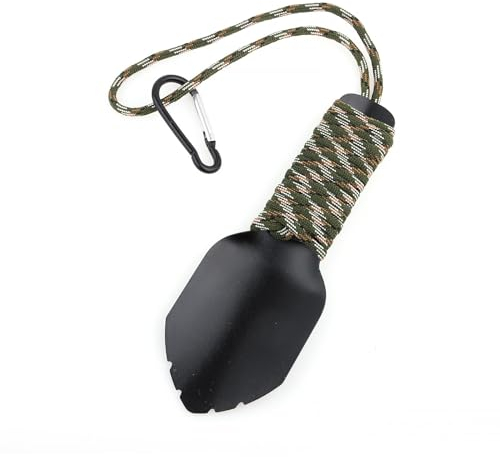 Ultralight Backpacking Trowel and Camping Shovel - Hiking and Garden Tool, Small Potty Shovel(Black)