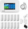 HUXGO® HXA006 Funk Alarmanlage Set WiFi + GSM mit Sirene | Alarm System mit Bewegungsmelder, 12x Tür- Fenstersensor, Fernbedienung | Wohnmobil Alarmanlage | Smart Home
