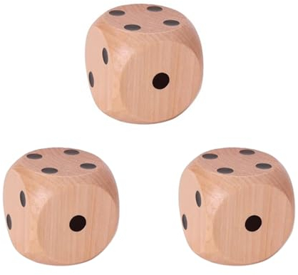 3 StüCk WüRfel Groß,Spiel Holz Kniffel Set Brettspiele HolzwüRfel Cabo SpielwüRfel Cube WüRfelspiel GroßE Game GroßEr Kids Kinder-HolzwüRfel Spielfigur WüRfelbrett Würfelspiele für Erwachsene(30mm