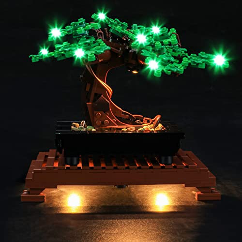 MENZAVA Licht-Set Kompatibel Mit (Grün) 10281 Bonsai Baum CreatorExpert - Led-Beleuchtungsset Für Bausteinen Modell - Modell Set Nicht Enthalten