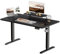 TRIUMPHKEY 160x70cm Escritorio Elevable Eléctrico con Soporte para Monitor, Escritorio Regulable en Altura con 2 Alturas de Memoria, Mesas de Ordenador, Standing Desk de Oficina Negro