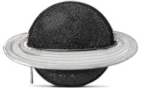 Kate Spade New York Damen-Crossbody, Leder, mit Abstandsmuster, verziert, metallisches Leder, Schwarz / mehrfarbig, Einheitsgröße, Schwarz Multi, Einheitsgröße, Mikro-Umhängetasche aus metallischem
