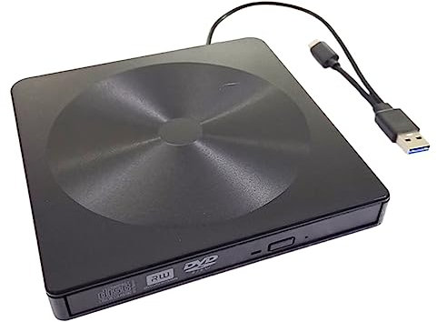 Yardenfun Lettore Dvd Esterno Multifunzione Design Compatto Facile Da Usare Alimentato