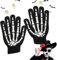 Ghost Cosplay Skull Claws Handschuhe,Stretch-Strick-Skelett-warme Handschuhe,Beleuchtete warme Totenkopf-Stretchhandschuhe - Horror Bone Scary Full Long Fingers Handschuhe für Halloween, Events, Theme
