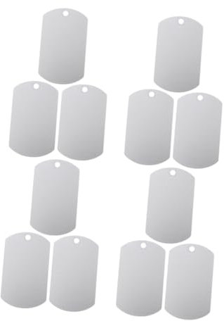 Milisten 12stücke Metall-erkennungsmarken Einfach Selbst Zu Machen Und Wiederverwendbar Aluminium-marken Zum Selberstempeln Und Gravieren Marken Für Hunde Katzen Und Rinder