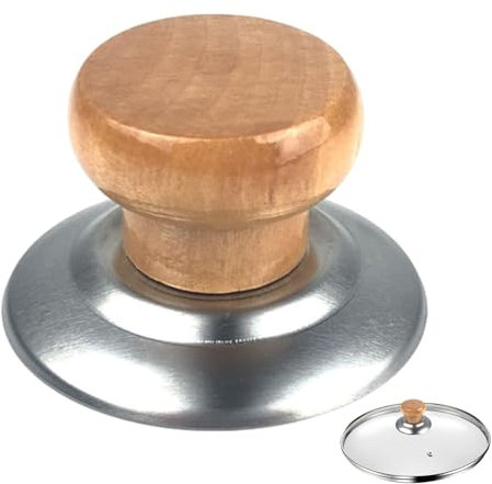 Pomo de tapa de cacerola – Perillas de tapa de cacerola | Reemplazo de tapa de olla de cocción lenta | Perilla de tapa de olla de madera multifuncional | Utensilios de cocina para cocina, perilla de