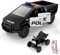 MODVKVK Tesla Cybertruck 1:24 Modellauto, Spielzeugauto Polizei Cyber Truck mit Licht & Musik, Zurückziehfunktion, Legierungsdruckguss, Ideal für Kinder ab 3 Jahren & Sammler (Schwarz)