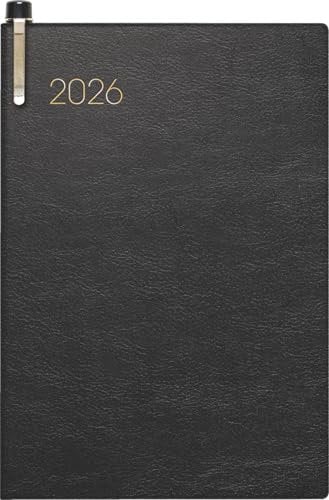 BRUNNEN Taschenkalender Mod. 723 2026 | A7, Kunstleder, schwarz