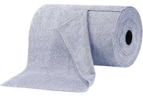 1 rouleau de chiffons en microfibre – 20 feuilles de rouleau de torchons de cuisine réutilisables, chiffons jetables et chiffons de nettoyage | Chiffon de nettoyage en microfibre super doux, sans