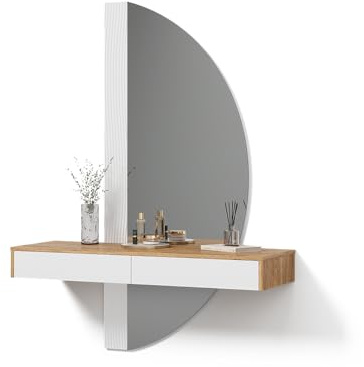 Livinity Schminktisch Ascona, Weiß, 120 cm | mit LED Beleuchtung