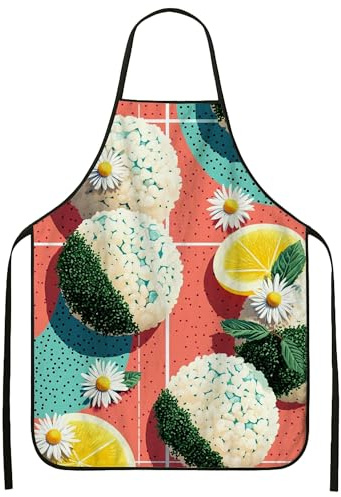 Delantal culinario inspirado en el sushi, ropa de cocina moderna y vibrante con estampado de alimentos para adultos, perfecto para barbacoas de primavera y eventos de cocina, 1 unidad