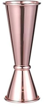 2PCS 4 Colour Measure Cup Cocktail Drink Wine Shaker Stainless Silver Black Rose Gold Double Jigger Bar Accessories for drinks(Rose gold 30-45ml)