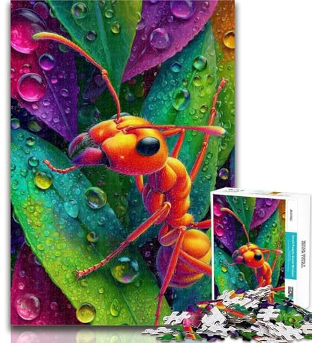 1000-teiliges Puzzle für Erwachsene und Jugendliche, Bunte Ameisen, 1000-teiliges Puzzle mit passendem Poster und Quizblatt, für Kinder ab 14 Jahren, 50x75cm