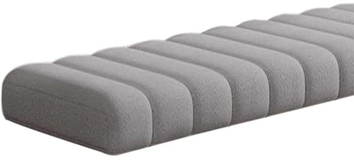 Generisch Bankauflage Bankkissen 120x40 100x40 80x40 160x40 40x40 4.5cm Dick Sitzkissen Bank Indoor Outdoor Abnehmbarem rutschfeste Sitzauflage Bank Fensterbank Gartenmöbel,Gris,40x180cm