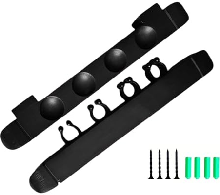 Generisch Pool Cue Rack,4 Cue Clips 27x3x3cm Hardwood Pool Cues Set Holder -Space-Maximizing Poool Wood Wall Rack, Hardwood Poool Set Holder, Billiard Supplies For Pools Cues Sets, Pools Sticks, Wall