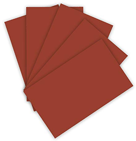 folia 614/50 74 - Fotokarton DIN A4, 300 g/qm, 50 Blatt, rotbraun - zum Basteln und kreativen Gestalten von Karten, Fensterbildern und für Scrapbooking
