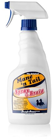 Mane 'n Tail Spray 'n Braid Formula for Professional Grooming Grip.